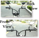 Darrahopens Sports & Fitness > Bikes & Accessories > Bicycle Parts Universal Bike Rear View Mirror, Adjustable Handlebar Rearview Mirror for Motorcycle, E-Bike, Scooter, Mountain Bike, Aluminum Alloy, Wide Angle (Black)