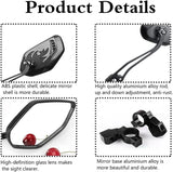 Darrahopens Sports & Fitness > Bikes & Accessories > Bicycle Parts Universal Bike Rear View Mirror, Adjustable Handlebar Rearview Mirror for Motorcycle, E-Bike, Scooter, Mountain Bike, Aluminum Alloy, Wide Angle (Black)