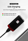 Darrahopens Sports & Fitness > Bikes & Accessories > Bicycle Parts USB Rechargeable Mini Bike Light Front & Rear Combo - 150 Lumen LED High Brightness Safety Lamp for Cycling - IPX8 Waterproof Aluminium Helmet & Handlebar Light - Black