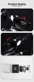 Darrahopens Sports & Fitness > Bikes & Accessories > Bicycle Parts USB Rechargeable Mini Bike Light Front & Rear Combo - 150 Lumen LED High Brightness Safety Lamp for Cycling - IPX8 Waterproof Aluminium Helmet & Handlebar Light - Black