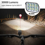 Darrahopens Sports & Fitness > Bikes & Accessories > Bicycle Parts Waterproof Bike Light Set with Digital Battery Display Aluminum Alloy 360° Mount