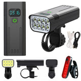 Darrahopens Sports & Fitness > Bikes & Accessories > Bicycle Parts Waterproof Bike Light Set with Digital Battery Display Aluminum Alloy 360° Mount