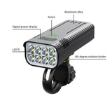 Darrahopens Sports & Fitness > Bikes & Accessories > Bicycle Parts Waterproof Bike Light Set with Digital Battery Display Aluminum Alloy 360° Mount