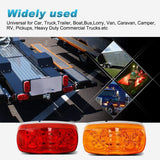 Darrahopens Sports & Fitness > Bikes & Accessories > Bicycle Stands & Storage 14x Trailer RV Marker LED Light Double Bullseye 10 Diodes Clearance Light Red/Amber,Double Bubble 12V Rectangular LED Side Marker Light Surface Mount Camper Truck