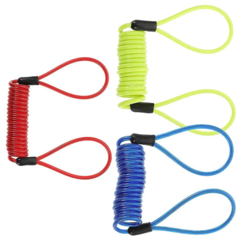 Darrahopens Sports & Fitness > Bikes & Accessories > Bicycle Stands & Storage 3 Pcs Bicycle Lock Cable Disc Lock Reminder Motorcycle Bike Bicycle Cable Spring Antitheft Protection Handlebar Alarm Wire In Australia - Darrahopens