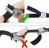 Darrahopens Sports & Fitness > Bikes & Accessories > Bicycle Stands & Storage 6 Pack Black Nylon Tie Down Straps with Zinc Alloy Lock (Black, 2m x 25mm) In Australia - Darrahopens