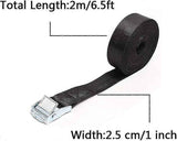 Darrahopens Sports & Fitness > Bikes & Accessories > Bicycle Stands & Storage 6 Pack Black Nylon Tie Down Straps with Zinc Alloy Lock (Black, 2m x 25mm) In Australia - Darrahopens