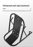 Darrahopens Sports & Fitness > Bikes & Accessories > Bicycle Stands & Storage Aluminium Alloy Bicycle Front Rack Carrier Heavy Duty Fork Mount Cargo Shelf for MTB Mountain Bike Disc and V-Brake Touring Black