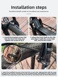 Darrahopens Sports & Fitness > Bikes & Accessories > Bicycle Stands & Storage Aluminium Alloy Bicycle Front Rack Carrier Heavy Duty Fork Mount Cargo Shelf for MTB Mountain Bike Disc and V-Brake Touring Black