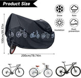 Darrahopens Sports & Fitness > Bikes & Accessories > Bicycle Stands & Storage Bicycle cover - Motorcycle cover - Waterproof, dustproof and UV-resistant cover - Bicycle rain cover - Bicycle protective cover - Waterproof bicycle garage cover - Outdoor bicycle protective cover - 200 x 100 cm (Black)