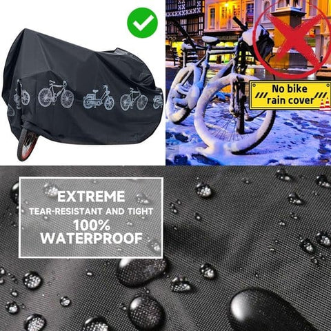 Darrahopens Sports & Fitness > Bikes & Accessories > Bicycle Stands & Storage Bicycle cover - Motorcycle cover - Waterproof, dustproof and UV-resistant cover - Bicycle rain cover - Bicycle protective cover - Waterproof bicycle garage cover - Outdoor bicycle protective cover - 200 x 100 cm (Black)