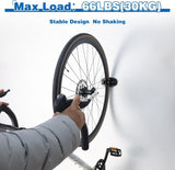 Darrahopens Sports & Fitness > Bikes & Accessories > Bicycle Stands & Storage Bicycle Wall Mount - Up to 60 kg Load Capacity - For Tires 27-83 mm - Space-Saving Suspension for Garage & Home