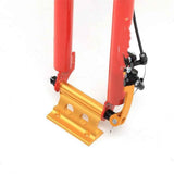 Darrahopens Sports & Fitness > Bikes & Accessories > Bicycle Stands & Storage Bike Block Fork Mount w/Quick-Release Lever, Aluminum Alloy Bicycle Front Fork Fixed Clip Luggage Rack for Truck Bed/Trailer/Van, Vertical or Horizontal Mounted (yellow)