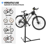 Darrahopens Sports & Fitness > Bikes & Accessories > Bicycle Stands & Storage Bike Repair Rack 360 Rotating 40 to 63Inch Height Adjustable Home Bicycle Mechanic Stand Anti-Slip Foldable Maintenance Stand with Tool Tray Max Load 60lbs