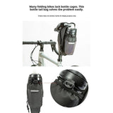 Darrahopens Sports & Fitness > Bikes & Accessories > Bicycle Stands & Storage Bike Seat Bag, Bicycle Saddle Bag Under Seat Cycling Seat Pack with Water Bottle Holder for Mountain Road Bikes Black