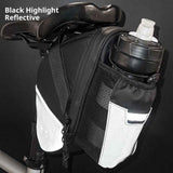 Darrahopens Sports & Fitness > Bikes & Accessories > Bicycle Stands & Storage Bike Seat Bag, Bicycle Saddle Bag Under Seat Cycling Seat Pack with Water Bottle Holder for Mountain Road Bikes Black