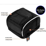 Darrahopens Sports & Fitness > Bikes & Accessories > Bicycle Stands & Storage Cycling Bike Bicycle Handlebar Bags Front Baskets Black with Rain Cover,  for and Folding Bikes Easy to Install for Essentials