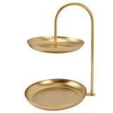 Darrahopens Sports & Fitness > Bikes & Accessories > Bicycle Stands & Storage Dessert Rack Fruit Stand Round 2 Tier Iron Display Holder for Party Wedding Birthday Home Gold In Australia - Darrahopens
