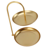 Darrahopens Sports & Fitness > Bikes & Accessories > Bicycle Stands & Storage Dessert Rack Fruit Stand Round 2 Tier Iron Display Holder for Party Wedding Birthday Home Gold In Australia - Darrahopens