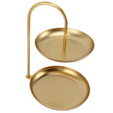 Darrahopens Sports & Fitness > Bikes & Accessories > Bicycle Stands & Storage Dessert Rack Fruit Stand Round 2 Tier Iron Display Holder for Party Wedding Birthday Home Gold In Australia - Darrahopens