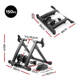 Darrahopens Sports & Fitness > Bikes & Accessories > Bicycle Stands & Storage Everfit Bike Trainer Stand Indoor Riding Bicycle 6 Level Cycling Home Gym Black