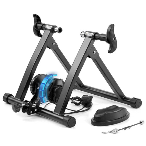 Darrahopens Sports & Fitness > Bikes & Accessories > Bicycle Stands & Storage Everfit Bike Trainer Stand Indoor Riding Bicycle 6 Level Cycling Home Gym Black