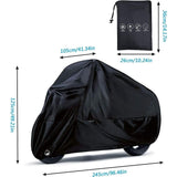 Darrahopens Sports & Fitness > Bikes & Accessories > Bicycle Stands & Storage Motorcycle Cover, 190T Waterproof Motorcycle Covers With Lock Holes, Uv Protection Dust Covers For Indoor And Outdoor