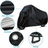 Darrahopens Sports & Fitness > Bikes & Accessories > Bicycle Stands & Storage Motorcycle Cover, 190T Waterproof Motorcycle Covers With Lock Holes, Uv Protection Dust Covers For Indoor And Outdoor