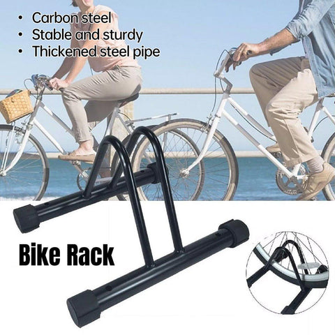 Darrahopens Sports & Fitness > Bikes & Accessories > Bicycle Stands & Storage Parking Floor Bike Rack Bicycle Storage Steel Holder Portable Cycling Bike Stand