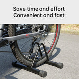 Darrahopens Sports & Fitness > Bikes & Accessories > Bicycle Stands & Storage Parking Floor Bike Rack Bicycle Storage Steel Holder Portable Cycling Bike Stand