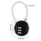 Darrahopens Sports & Fitness > Bikes & Accessories > Bicycle Stands & Storage Resettable Travel Cable Lock 3Digit Helmet Lock Multipurpose Electric Bicycle Lock Suitcase Luggage Lock Code Lock Cable -Black In Australia - Darrahopens
