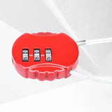 Darrahopens Sports & Fitness > Bikes & Accessories > Bicycle Stands & Storage Resettable Travel Cable Lock 3Digit Helmet Lock Multipurpose Electric Bicycle Lock Suitcase Luggage Lock Code Lock Cable -Black In Australia - Darrahopens