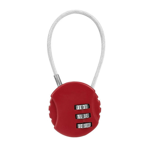 Darrahopens Sports & Fitness > Bikes & Accessories > Bicycle Stands & Storage Resettable Travel Cable Lock 3Digit Helmet Lock Multipurpose Electric Bicycle Lock Suitcase Luggage Lock Code Lock Cable -Red In Australia - Darrahopens