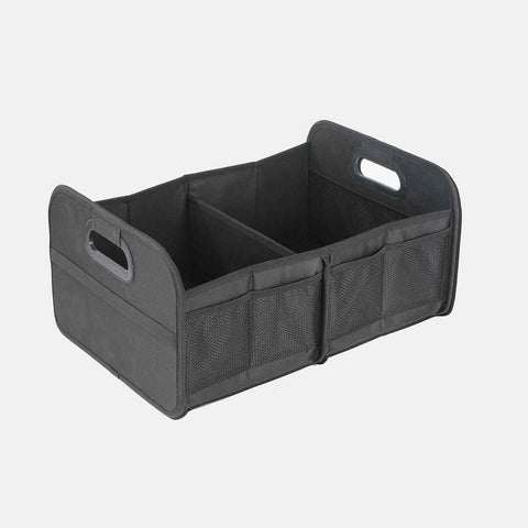Darrahopens Sports & Fitness > Bikes & Accessories > Bicycle Stands & Storage Trunk Organizer For Sedan,Car Organizers and Storage, Waterproof Collapsible & Adjustable Straps,Sturdy Car Organization for Car Accessories, Tools,Sundries,2 Compartment（Black