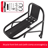 Darrahopens Sports & Fitness > Bikes & Accessories > Bicycle Stands & Storage Universal Aluminium Bicycle Front Rack Carrier with Mounting Hose Clamps for MTB Fork Cargo Shelf Black