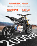 Darrahopens Sports & Fitness > Bikes & Accessories > Bicycle Stands & Storage VEVOR 2000W Electric Brushless DC Motor Kit - 48V 4300rpm Motor with Upgraded Speed Controller and Throttle Grip Kit for Go Karts E-Bike Motorcycle Scooter DIY