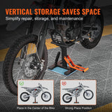 Darrahopens Sports & Fitness > Bikes & Accessories > Bicycle Stands & Storage VEVOR Dirt Bike Lift Stand, Motorcycle Jack Lift Stand 440 lbs Capacity and Hydraulic Lift Operation, Adjustable Height Hoist Table, for Dirt Pit Bike Repair, Maintenance, Dirt Bike Accessories
