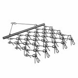 Darrahopens Sports & Fitness > Bikes & Accessories > Bicycle Stands & Storage VEVOR Drag Harrow, 5 x 4.5 ft Durable Chain Harrow with 60 Sharp Teeth, Suitable for ATV UTV Tractor, Ideal for Soil Preparation, Seeding, Smoothing Landscapes, and Yard Gravel Driveway Maintenance