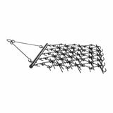 Darrahopens Sports & Fitness > Bikes & Accessories > Bicycle Stands & Storage VEVOR Drag Harrow, 5 x 4.5 ft Durable Chain Harrow with 60 Sharp Teeth, Suitable for ATV UTV Tractor, Ideal for Soil Preparation, Seeding, Smoothing Landscapes, and Yard Gravel Driveway Maintenance