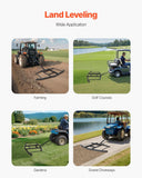 Darrahopens Sports & Fitness > Bikes & Accessories > Bicycle Stands & Storage VEVOR Drag Harrow, 66" Width Tow Behind Drag Harrow, Q235 Steel Driveway Grader with Adjustable Bars & Pin Hitch, Support up to 50 lbs, Tractor Driveway Harrow for ATVs, UTVs, Garden Lawn Tractors