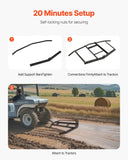 Darrahopens Sports & Fitness > Bikes & Accessories > Bicycle Stands & Storage VEVOR Drag Harrow, 66" Width Tow Behind Drag Harrow, Q235 Steel Driveway Grader with Adjustable Bars & Pin Hitch, Support up to 50 lbs, Tractor Driveway Harrow for ATVs, UTVs, Garden Lawn Tractors