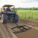 Darrahopens Sports & Fitness > Bikes & Accessories > Bicycle Stands & Storage VEVOR Drag Harrow, 74" Width Tow Behind Drag Harrow, Q235 Steel Driveway Grader with Adjustable Bars & Pin Hitch, Support up to 50 lbs, Tractor Driveway Harrow for ATVs, UTVs, Garden Lawn Tractors