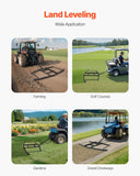 Darrahopens Sports & Fitness > Bikes & Accessories > Bicycle Stands & Storage VEVOR Drag Harrow, 74" Width Tow Behind Drag Harrow, Q235 Steel Driveway Grader with Adjustable Bars & Pin Hitch, Support up to 50 lbs, Tractor Driveway Harrow for ATVs, UTVs, Garden Lawn Tractors