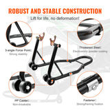 Darrahopens Sports & Fitness > Bikes & Accessories > Bicycle Stands & Storage VEVOR Motorcycle Bike Stand Rear 850 LBS Forklift Spoolift Paddock Swingarm Lift