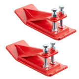 Darrahopens Sports & Fitness > Bikes & Accessories > Bicycle Stands & Storage VEVOR Tractor Bucket Protector, 2PCS Heavy Duty Steel Bucket Edge Protectors, Edge Tamer Anti-Skid Device with Double Hexagon Lock Nuts and Bolts, for Snow, Leave Removal & Spreading Gravel (Red)
