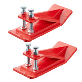 Darrahopens Sports & Fitness > Bikes & Accessories > Bicycle Stands & Storage VEVOR Tractor Bucket Protector, 2PCS Heavy Duty Steel Bucket Edge Protectors, Edge Tamer Anti-Skid Device with Double Hexagon Lock Nuts and Bolts, for Snow, Leave Removal & Spreading Gravel (Red)