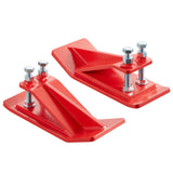Darrahopens Sports & Fitness > Bikes & Accessories > Bicycle Stands & Storage VEVOR Tractor Bucket Protector, 2PCS Heavy Duty Steel Bucket Edge Protectors, Edge Tamer Anti-Skid Device with Double Hexagon Lock Nuts and Bolts, for Snow, Leave Removal & Spreading Gravel (Red)