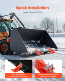 Darrahopens Sports & Fitness > Bikes & Accessories > Bicycle Stands & Storage VEVOR Tractor Bucket Protector, 2PCS Heavy Duty Steel Bucket Edge Protectors, Edge Tamer Anti-Skid Device with Double Hexagon Lock Nuts and Bolts, for Snow, Leave Removal & Spreading Gravel (Orange)