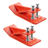 Darrahopens Sports & Fitness > Bikes & Accessories > Bicycle Stands & Storage VEVOR Tractor Bucket Protector, 2PCS Heavy Duty Steel Bucket Edge Protectors, Edge Tamer Anti-Skid Device with Double Hexagon Lock Nuts and Bolts, for Snow, Leave Removal & Spreading Gravel (Orange)