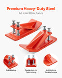 Darrahopens Sports & Fitness > Bikes & Accessories > Bicycle Stands & Storage VEVOR Tractor Bucket Protector, 2PCS Heavy Duty Steel Bucket Edge Protectors, Edge Tamer Anti-Skid Device with Double Hexagon Lock Nuts and Bolts, for Snow, Leave Removal & Spreading Gravel (Orange)